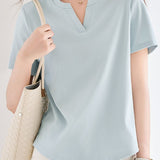 Casual Versatile V-Neck Short Sleeve T-Shirt