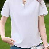 Casual Versatile V-Neck Short Sleeve T-Shirt