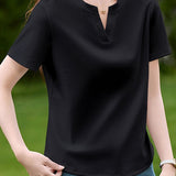 Casual Versatile V-Neck Short Sleeve T-Shirt