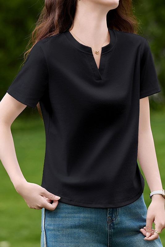 Casual Versatile V-Neck Short Sleeve T-Shirt