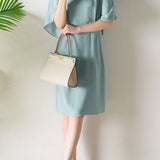 Temperament French Five-Point Sleeve Dress