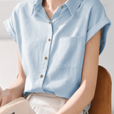 Casual Commuter Sleeveless Cuff Shirt