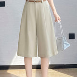Casual Cotton Linen Five-point Wide Leg Shorts