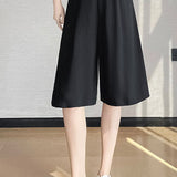 Casual Cotton Linen Five-point Wide Leg Shorts