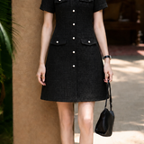 Elegant Commuter Tweed Dress
