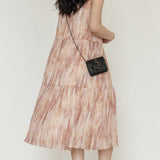 Elegant Commuter V-neck Half-button Tank Dress