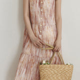 Elegant Commuter V-neck Half-button Tank Dress