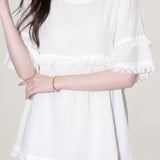 Casual Elegant Tassel Crew Neck Short Sleeve T-shirt