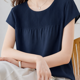 Casual Commuter Ruffled Pleated Blouse