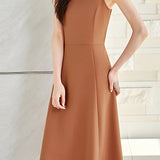 Elegant Commuter V-neck Single Button Short Sleeve Coat Pants Dress Set