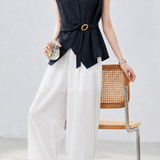 Casual Commuter Overlap Buckle Tie Shirt