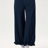 Casual Commuter Breathable Bloom Cuff Stitched Straight Pants