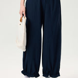 Casual Commuter Breathable Bloom Cuff Stitched Straight Pants