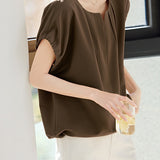 Casual Commuter Split Gathered Drawstring Shirt