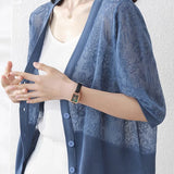 Elegant Commuter Hollow Out Knit Cardigan