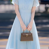 Elegant Pleated Ruffle Chiffon Ruffle Sleeve Dress
