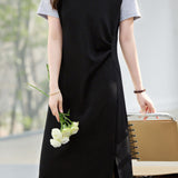 Fresh Commuter Fake Two-Piece Spliced Dress