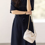 Exquisite Elegant V-Neck Stitched Tie Waist Midi Dress
