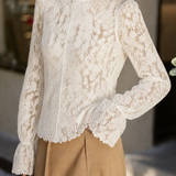 Elegant Lace Trim Blouse