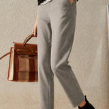 Casual Commuter Elastic Straight-Leg Casual Trousers