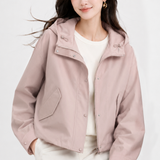 Casual Hooded Coat With Flap Diagonal Pockets