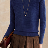 Elegant Commuter Off-The-Shoulder Batwing Long-Sleeve Knit Top