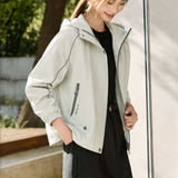 Casual Commuter Hooded Cropped Windproof Jacket
