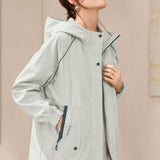 Casual Commuter Hooded Cropped Windproof Jacket
