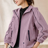 Casual Commuter Hooded Cropped Windproof Jacket