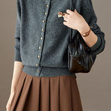 Casual Versatile Bow Decorated Cardigan