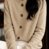 Casual Elegant Solid Turtleneck Cardigan