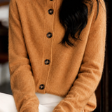 Casual Elegant Solid Turtleneck Cardigan