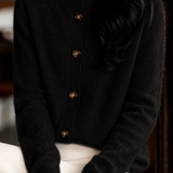 Casual Elegant Solid Turtleneck Cardigan