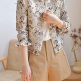 Fresh Floral Ruffled Lace Spliced Jacket