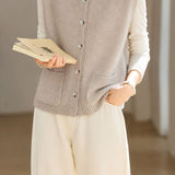 Gentle Commuter Single-Breasted Pocket Knit Vest