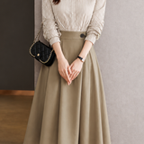French Elegant Striped Spliced Waist-Cinched Irregular Shirt Dress