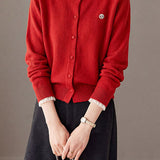 Exquisite Commuter Ruffled Lace Long Sleeve Knit Cardigan