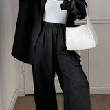 Casual Minimalist Two-Piece Set: Linen Cotton Shirt & Trousers