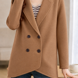 Elegant Minimal Lapel Knit Coat
