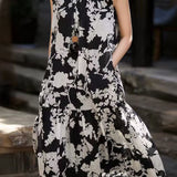 Casual Vacation Printed Sleeveless Dress