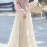 Exquisite Date‑Style V‑Neck Long‑Sleeve Knit Sweater With Tie Detail