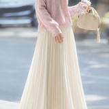 Exquisite Date‑Style High‑Waist A‑Line Long Midi Skirt