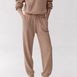 Casual Half‑Zip Vertical Texture Long‑Sleeve Top And Jogger Pants Set