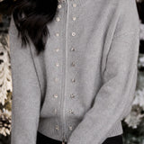 Casual Elegant Turtleneck Zip Double‑Breasted Long‑Sleeve Knit Cardigan