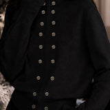 Casual Elegant Turtleneck Zip Double‑Breasted Long‑Sleeve Knit Cardigan