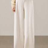 Elegant Commuter High‑Waist Wide‑Leg Pants With 3D Center Seam
