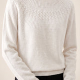Casual Vintage Circular Woven Texture Knit Top