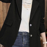 Elegant Commuter Back‑Slit Strap Blazer