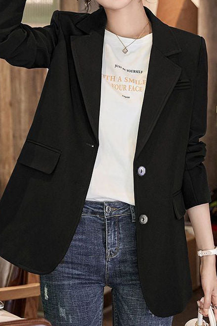 Elegant Commuter Back‑Slit Strap Blazer