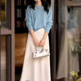 Casual Soft Brushed Silk Cashmere Sweater